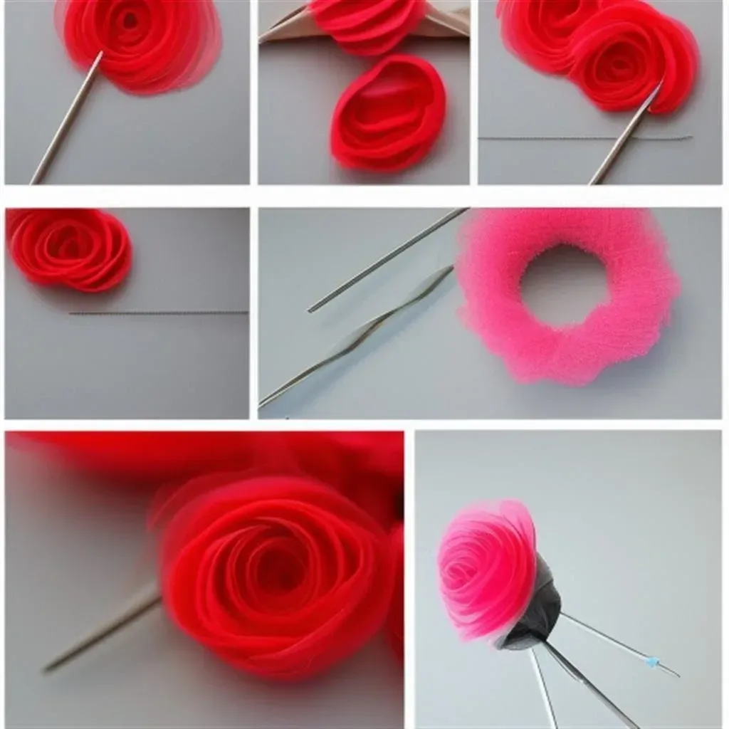 Jak zrobić róże z tiulu
